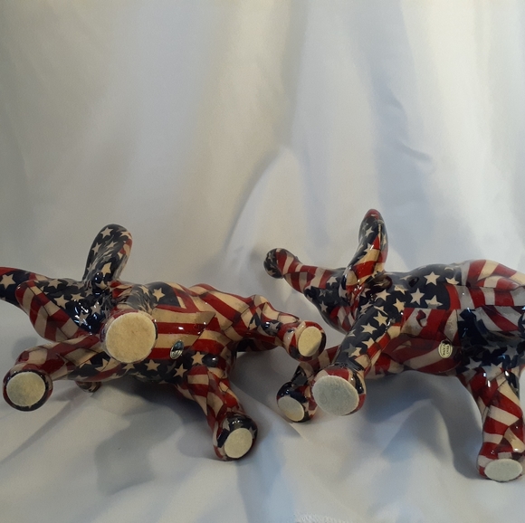 Vintage 2 piece set ceramic elephants - Picture 5 of 6